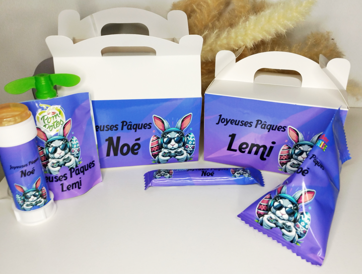 Box de Pâques 100% personnalisée remplie gourmandises pour les enfants