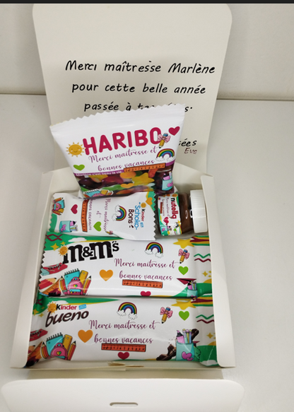 Box gourmande pour maître, maitresse,nounou
