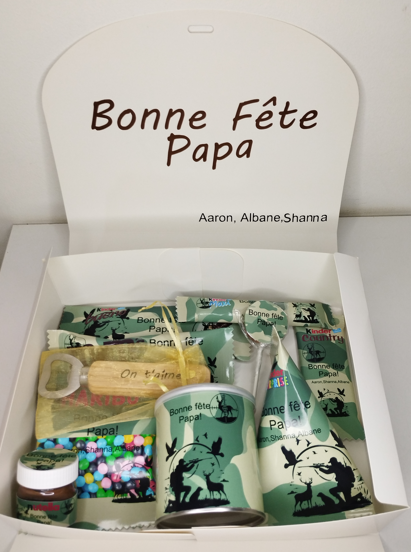 Box gourmande futur papa personnalisée