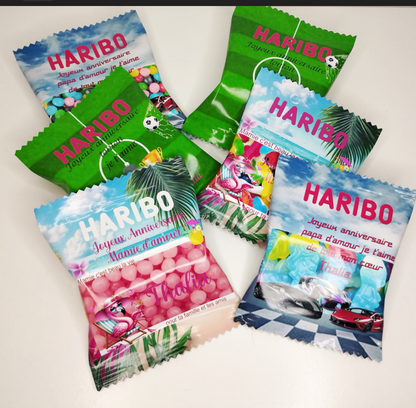 Mini sachet d'haribo personnalisé