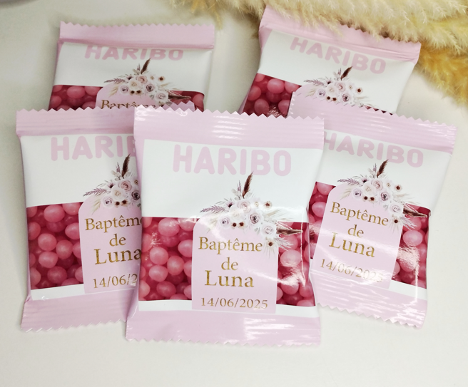 Mini sachet d'haribo personnalisé