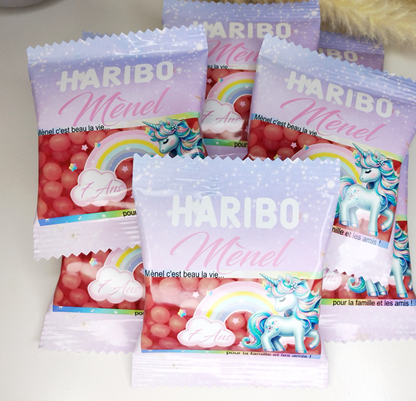 Mini sachet d'haribo personnalisé