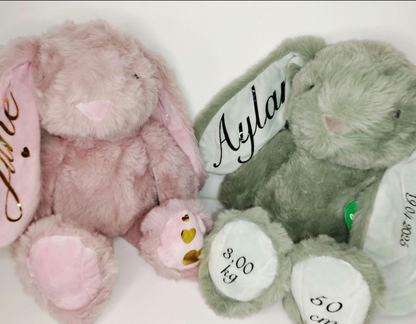 Peluche lapin personnalisée