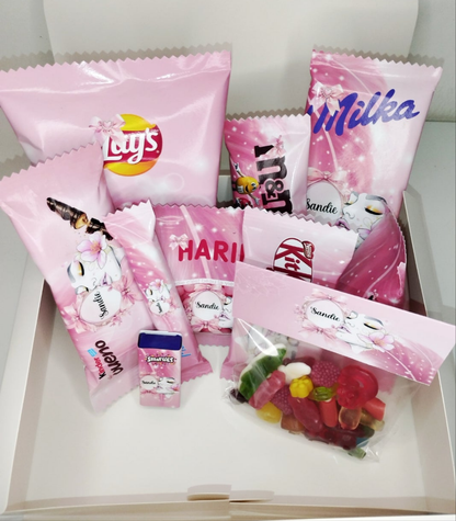 Box gourmande anniversaire personnalisée à offrir, coffret cadeau, box personnalisée - Thèmes aux choix