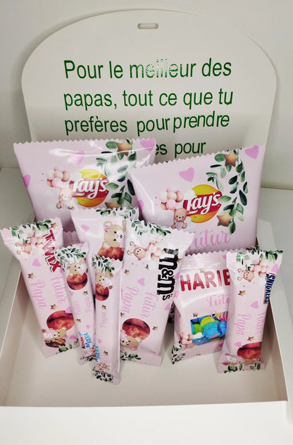 Box gourmande futur papa personnalisée