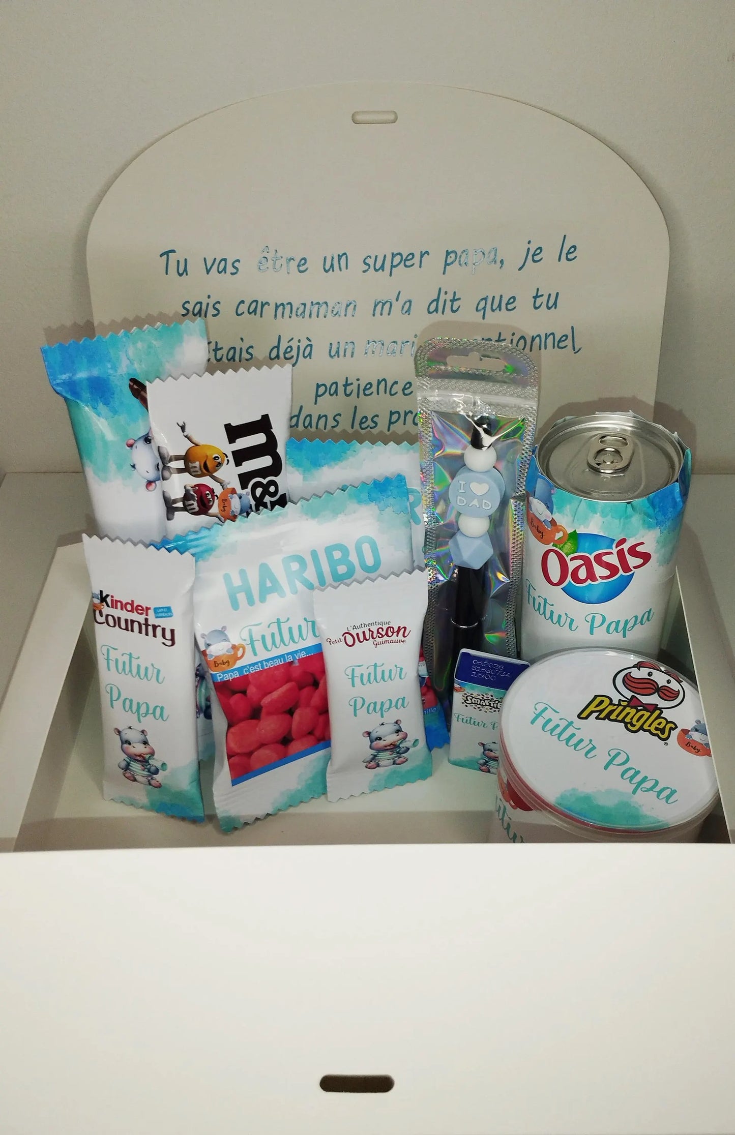 Box gourmande futur papa personnalisée
