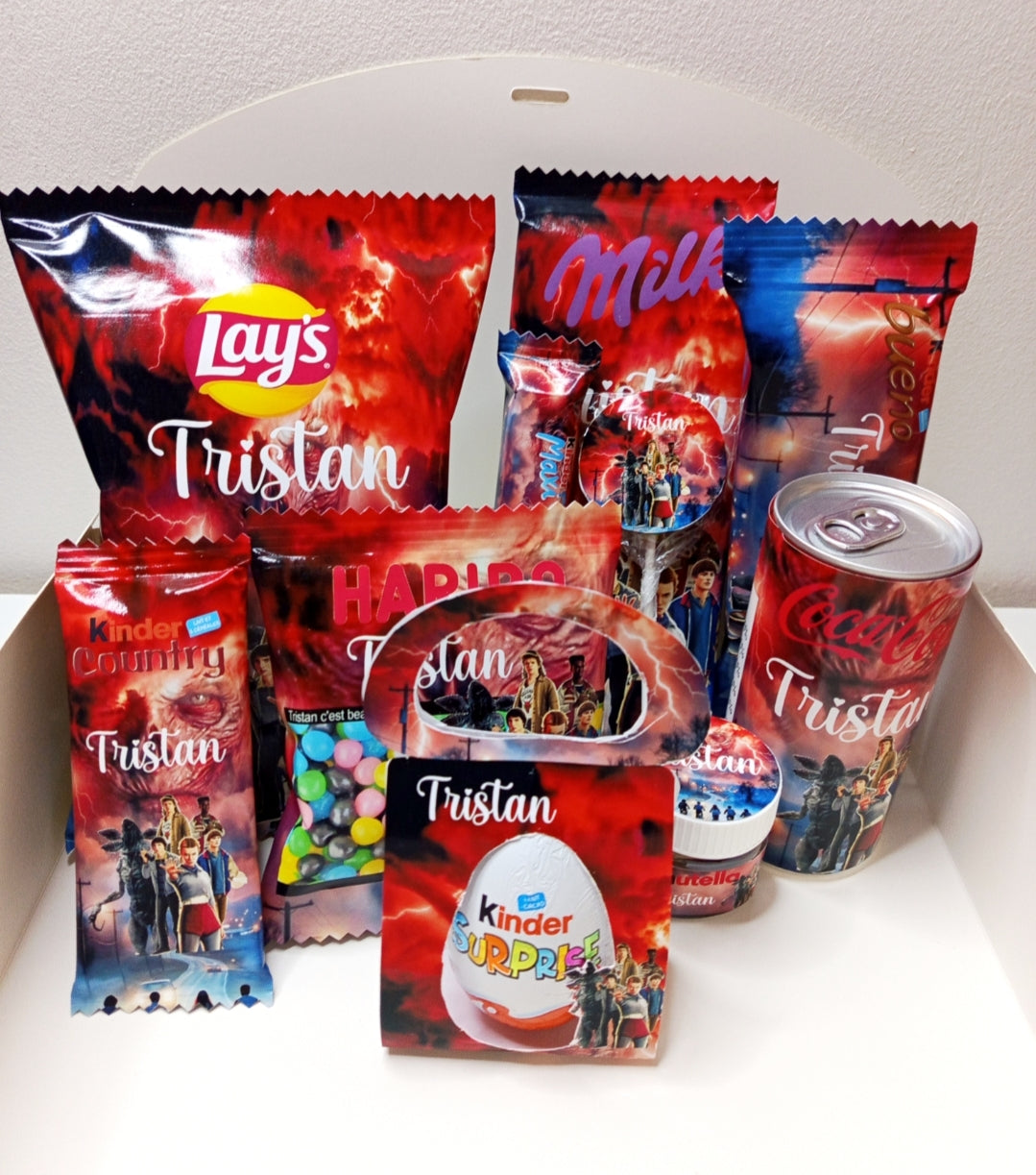 Box gourmande anniversaire personnalisée à offrir, coffret cadeau, box personnalisée - Thèmes aux choix